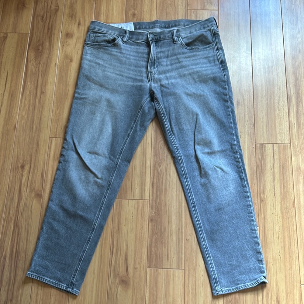 Banana Republic Men’s Grey Denim Jeans Pants 36x30 Athletic Tapered Fit